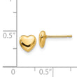 14K Polished Heart Post Stud Earrings