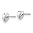 14k White Gold Heart Post Stud Earrings - Birthstone Company