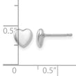 14k White Gold Heart Post Stud Earrings - Birthstone Company