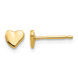14K Polished Heart Post Stud Earrings - Birthstone Company