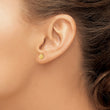 14k Polished 4-Leaf Clover Post Ear - Birthstone Company