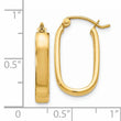 14k Polished 3.5mm Oval Hoop Earrings