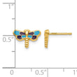 14k Enameled Dragonfly Earrings - Birthstone Company