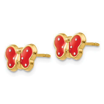 14k Enameled Butterfly Earrings - Birthstone Company