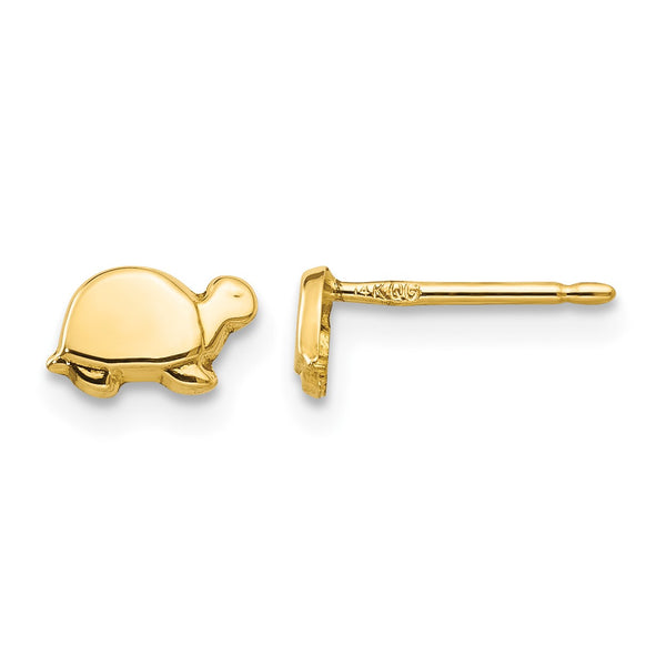 14k Mini Turtle Earrings - Birthstone Company