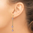 14k Amethyst Post Dangle Earrings - Birthstone Company