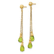 14k Peridot Dangle Earrings - Birthstone Company