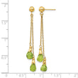 14k Peridot Dangle Earrings - Birthstone Company