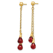 14k Garnet Dangle Earrings - Birthstone Company