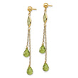 14k Peridot Dangle Earrings - Birthstone Company