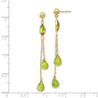 14k Peridot Dangle Earrings