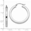 14k White Gold 3mm Polished Square Tube Hoop Earrings