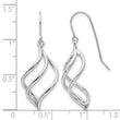 14K White Gold Swirl Dangle Earrings - Birthstone Company