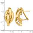 14k Swirl Omega Back Post Earrings - Birthstone Company