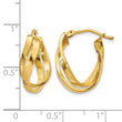14k Twisted Hoop Earrings - Birthstone Company