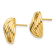 14k Polished Fancy Post Earrings - Birthstone Company