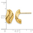 14k Polished Fancy Post Earrings - Birthstone Company