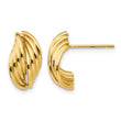 14k Polished Fancy Post Earrings - Birthstone Company