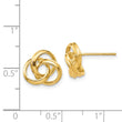14k Polished Love Knot Post Earrings - Birthstone Company