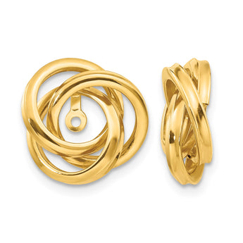14k Polished Love Knot Earring Jackets - Birthstone Company