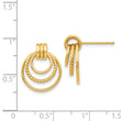 14k Polished and Textured Fancy Post Earrings