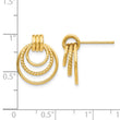 14k Polished and Textured Fancy Post Earrings - Birthstone Company
