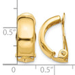 14k Non-Pierced Polished Earrings - Birthstone Company