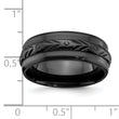 Black Zirconium Polished 8mm Band - Birthstone Company