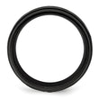 Black Zirconium Polished and D/C 8mm Band - Birthstone Company