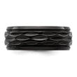 Black Zirconium Polished and D/C 8mm Band - Birthstone Company