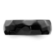 Black Zirconium Polished and Hammered 7mm Band - Birthstone Company