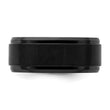 Black Zirconium Polished with Brushed Center Beveled Edge 9mm Band - Birthstone Company