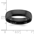 Black Zirconium Polished 6mm Band - Birthstone Company