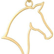 10k Horse Head Pendant