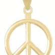 10K 3D Peace Symbol Pendant