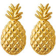 14K Textured Pineapple Post Earrings