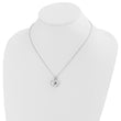 Sterling Silver Diamond Heart Locket Necklace 18-20 Gift Ready