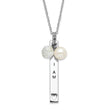 Sterling Silver Pearl CZ Necklace Gift-Ready Elegant Design