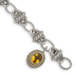 Shey Couture Sterling Silver and 14K Gold Citrine Bracelet 7.75 Inch