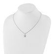 White Ice Rhodium-Plated Sterling Silver Star Necklace with Diamond Charm