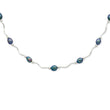 Sterling Silver Pearl Necklace with Black Cultured Freshwater Pearls