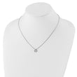 White Ice 925 Sterling Silver Diamond Teardrop Necklace Gift Ready