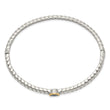 Sterling Silver 14K Gold London Blue Topaz Bangle Elegant Design