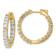 14K Yellow Gold Lab-Created Diamond VS/SI+ G+ Princess-Cut In-and-Out Hoop Earrings