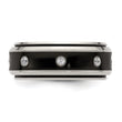 Edward Mirell Titanium Wedding Band with White Sapphire Bezel
