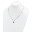 Sterling Silver Circle Pendant Necklace: Black & White Diamonds