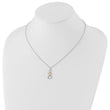 White Ice Sterling Silver Diamond Necklace with Gold-Tone Elegance