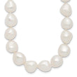 925 Sterling Silver Baroque Pearl Necklace 18 Elegant Design