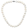 Sterling Silver Rhodium-plated 10-11mm White Coin Freshwater Cultured Pearl 18 inch Necklace