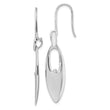 Sterling Silver Diamond Dangle Earrings with Rhodium Finish